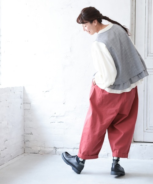 「soulberry」 イージーパンツ 4L レッド レディース_画像7