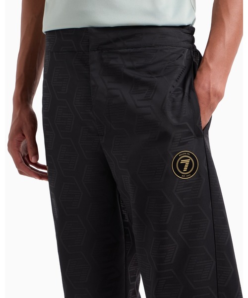 「EMPORIO ARMANI EA7」 チノパンツ SMALL ブラック メンズの画像