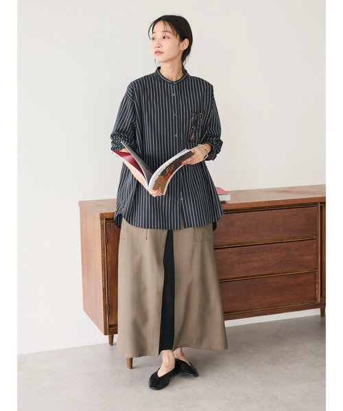 「CRAFT STANDARD BOUTIQUE」 長袖ブラウス S グレー系その他2 レディース_画像9