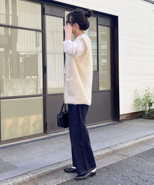 「fredy emue」 ニットベスト 38 アイボリー レディース_画像4