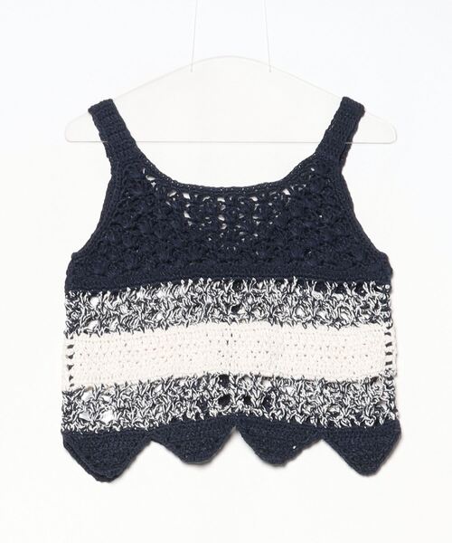 「LOGAN knitting mills」 ニットベスト FREE ロイヤルブルー レディース_画像2