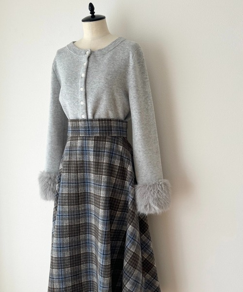 「DEICY」 ニットスカート 0 レッド レディース_画像7
