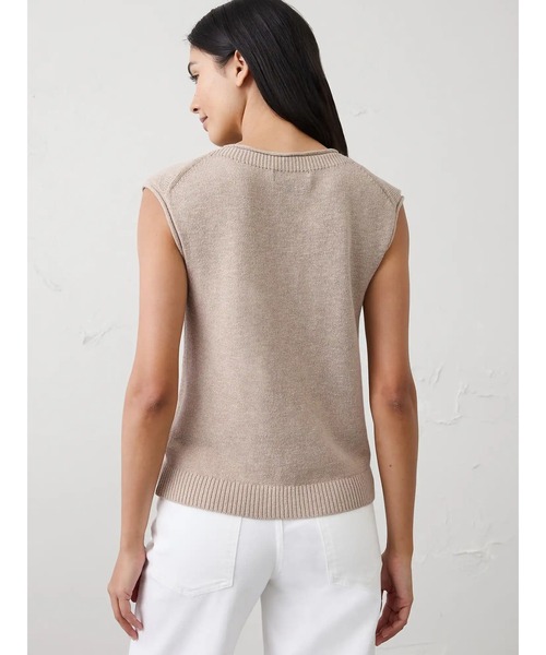 ニット セーター BANANA REPUBLIC FACTORY STORE　　ラミーコットン セーター タンクトップ レディースの画像