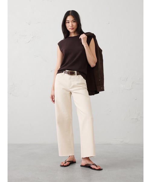 ニット セーター BANANA REPUBLIC FACTORY STORE　　ラミーコットン セーター タンクトップ レディースの画像
