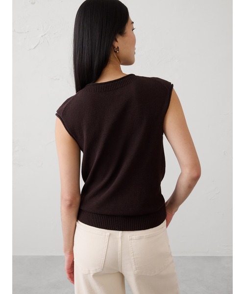 ニット セーター BANANA REPUBLIC FACTORY STORE　　ラミーコットン セーター タンクトップ レディースの画像