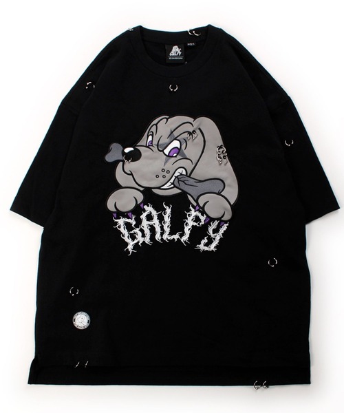 GALFY（ガルフィー） tシャツ バチバチピアスTEE/ビッグプリント 半袖T