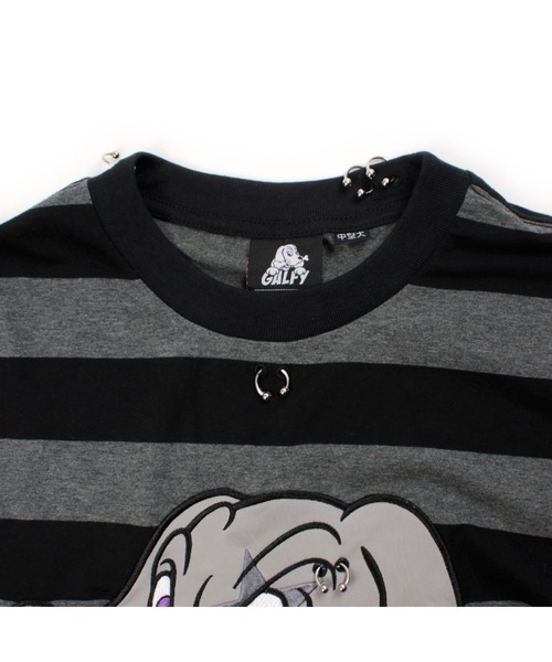 GALFY（ガルフィー） tシャツ バチバチピアスTEE/ビッグプリント 半袖T
