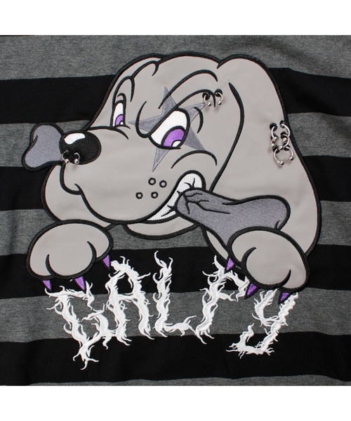 GALFY（ガルフィー） tシャツ バチバチピアスTEE/ビッグプリント 半袖T