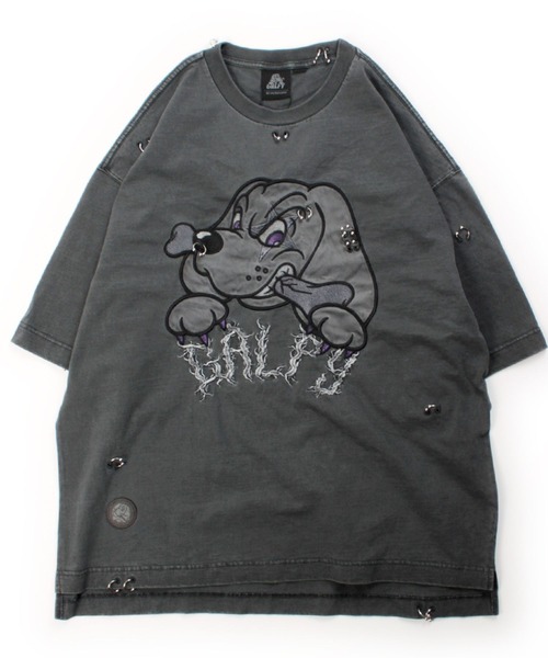 GALFY（ガルフィー） tシャツ バチバチピアスTEE/ビッグプリント 半袖T