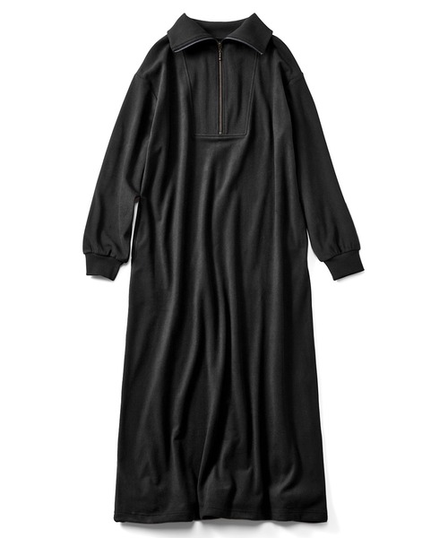 「Live in comfort」 長袖ワンピース LARGE ブラック レディース_画像9