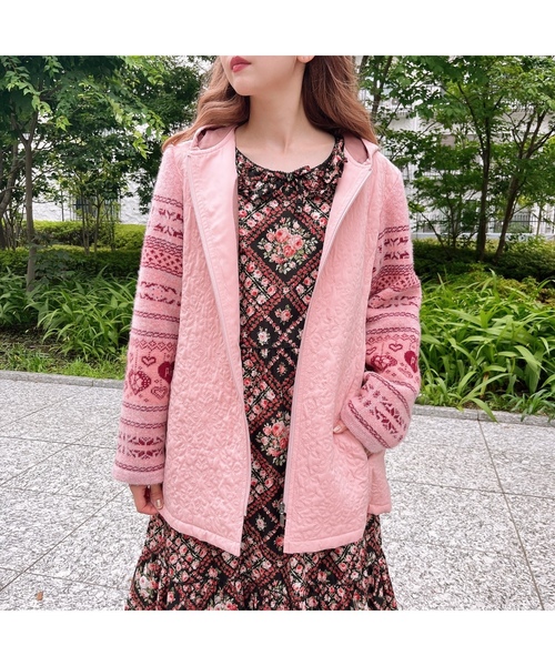 「PINK HOUSE」 長袖ワンピース フリー ブルー レディース_画像5