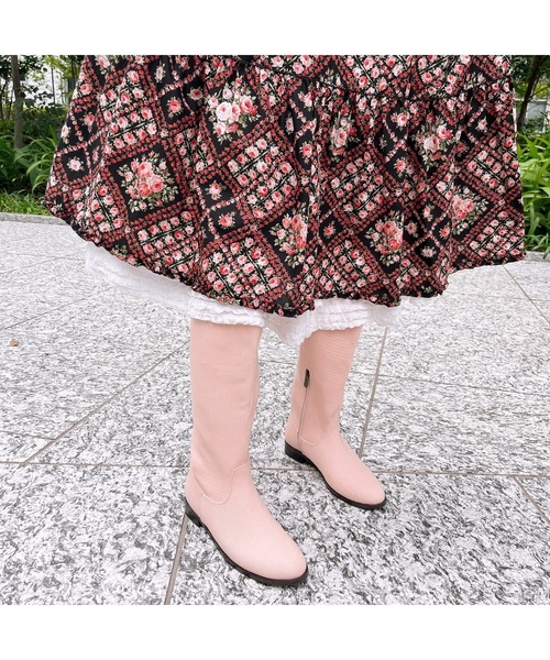 「PINK HOUSE」 長袖ワンピース フリー ブルー レディース_画像7