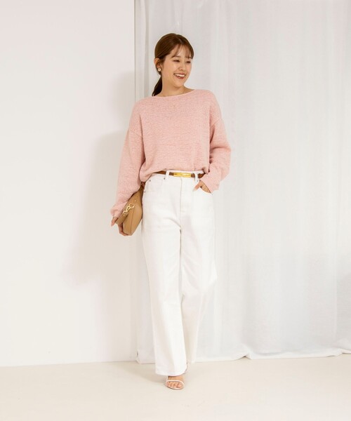 「Rie Miller」 デニムパンツ S ホワイト レディース_画像5