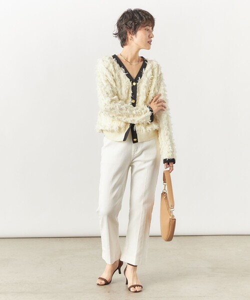 「Rie Miller」 デニムパンツ S ホワイト レディース_画像6