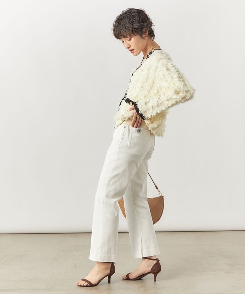 「Rie Miller」 デニムパンツ S ホワイト レディース_画像8