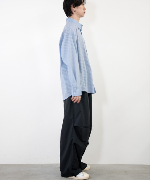 bashful base Oriental パンツ 「bbO」タックコクーンナイロンパンツ