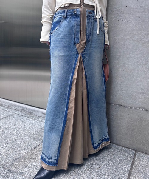Ameri（アメリ） スカート REMAKE DENIM CHINO SKIRT : ZOZOTOWN Yahoo