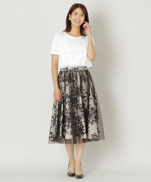 「TO BE CHIC」 半袖カットソー 40 ブラック レディース_画像2