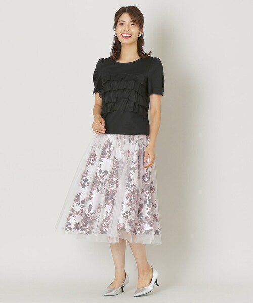 「TO BE CHIC」 半袖カットソー 40 ブラック レディース_画像3
