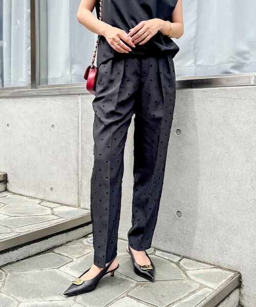 NOLLEY'S（ノーリーズ） パンツ ウォッシャブルドットツッキリ