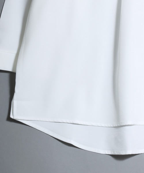 「ANPAS」 「ciao 」7分袖シャツ L ブルー メンズ_画像7