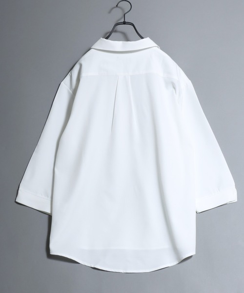 「ANPAS」 「ciao 」7分袖シャツ L ブルー メンズ_画像8