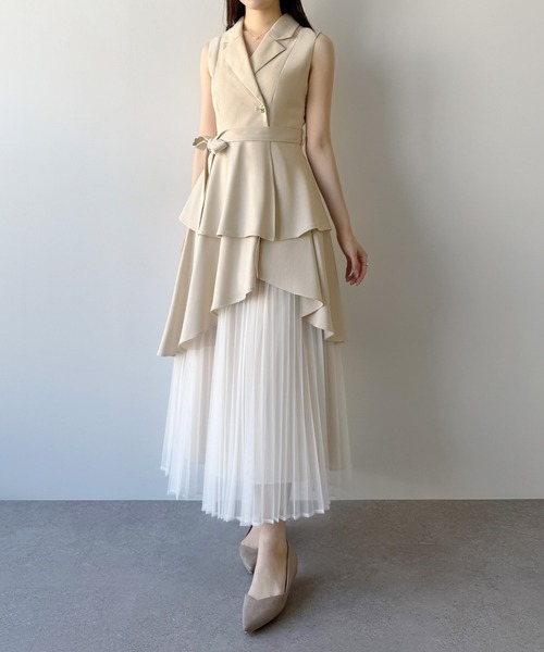 「mipiarl」 ノースリーブワンピース SMALL ブラウン レディース_画像6