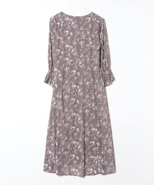 「MISCH MASCH」 花柄長袖ワンピース M ブラウン レディース_画像2
