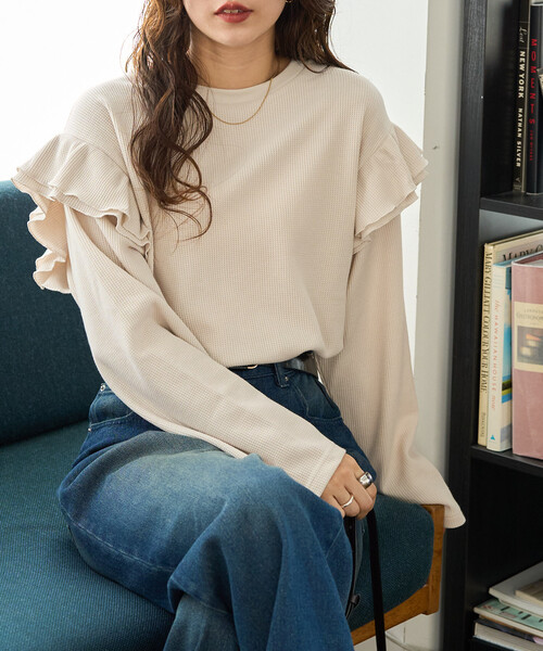 FREAK'S STORE（フリークスストア） tシャツ 限定展開 ワッフル フリル