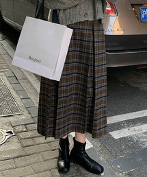国内発送【CELINE】ボックスプリーツスカート チェック 国内発送【CELINE】ボックスプリーツスカート チェック (CELINE