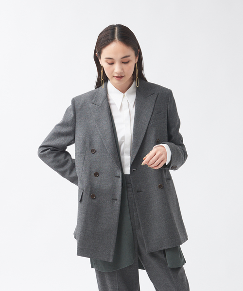 【おトク】 qualite ピークド テーラードジャケット ジャケット レディース ジャケット・アウター