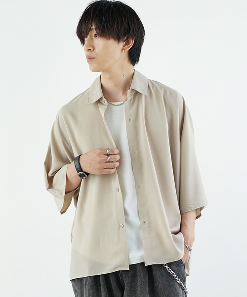 MinoriTY（マイノリティ） シャツ 「MinoriTY」とろみ素材ドルマン