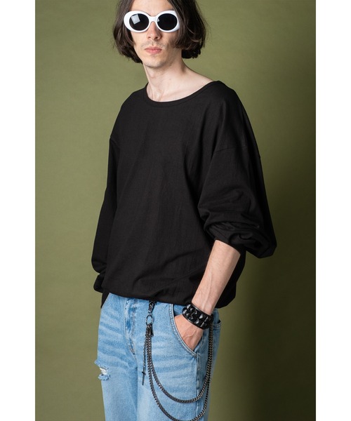 バングル an meets zakka マットブラック2連スタッズレザーバングル