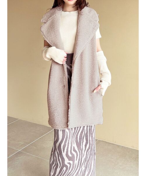 RESEXXY（リゼクシー） ベスト ジレ テーラードボアベスト レディース