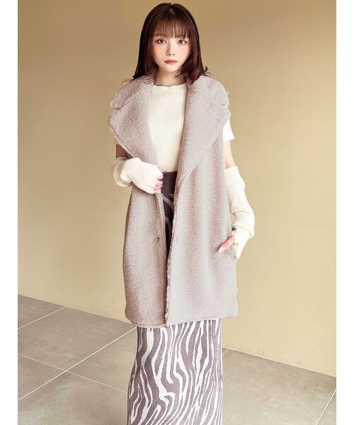 RESEXXY（リゼクシー） ベスト ジレ テーラードボアベスト レディース