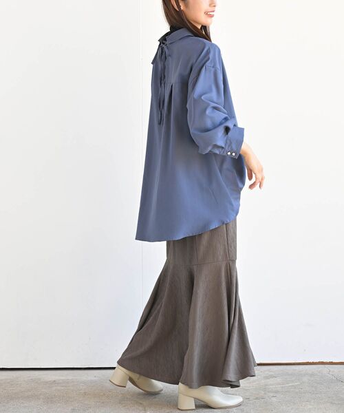 r・p・s（アールピーエス） ブラウス シャツ BACKレースアップ裾