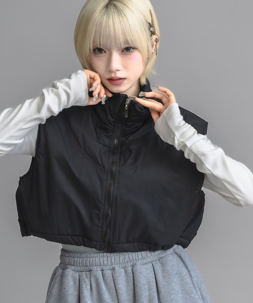 美品希少  ダウンベスト S 17HR（セブンティーンアワーズ） ベスト ジレ ショートエコダウン