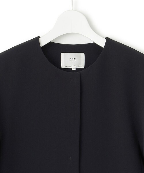 ジャケット ノーカラージャケット 「VERYコラボ 」トリアセ ダブル