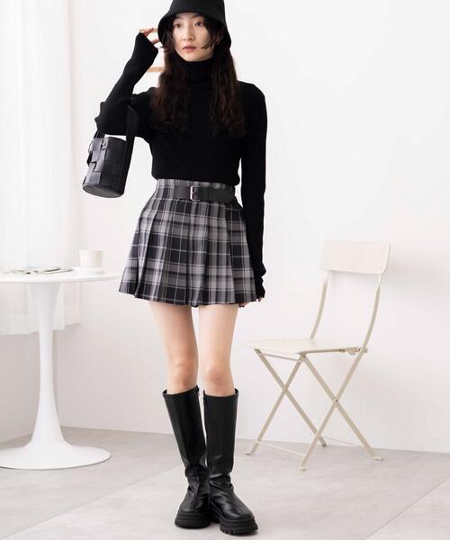 WEGO スカート WEGO/バックル付プリーツスカパン : ZOZOTOWN