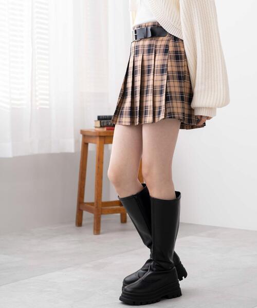 WEGO スカート WEGO/バックル付プリーツスカパン : ZOZOTOWN