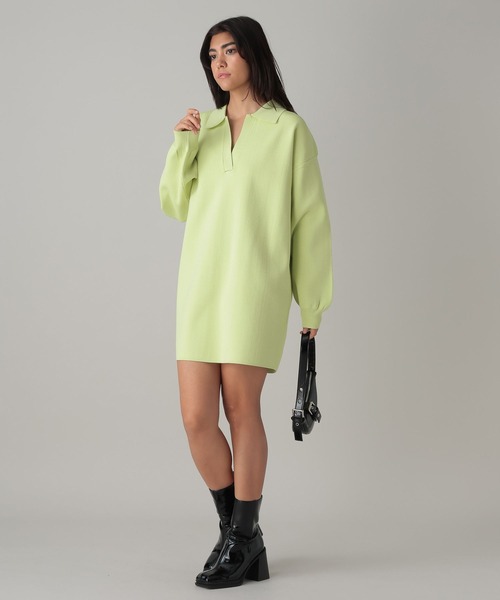 FOREVER21 ワンピース 「2024SS」スキッパーニットミニ