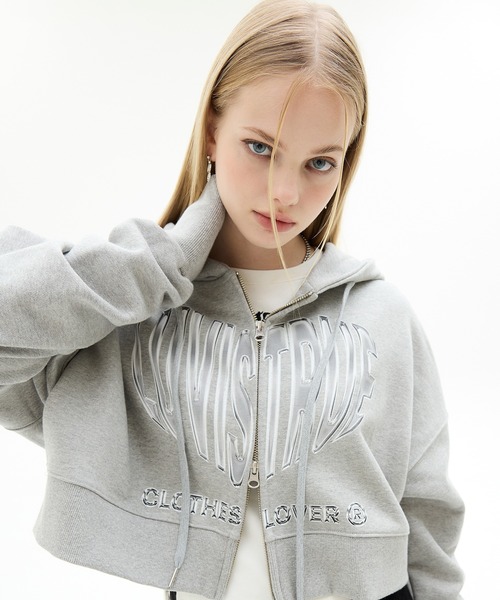 パーカー VL 2-WAY CROP HOOD ZIP UP レディース