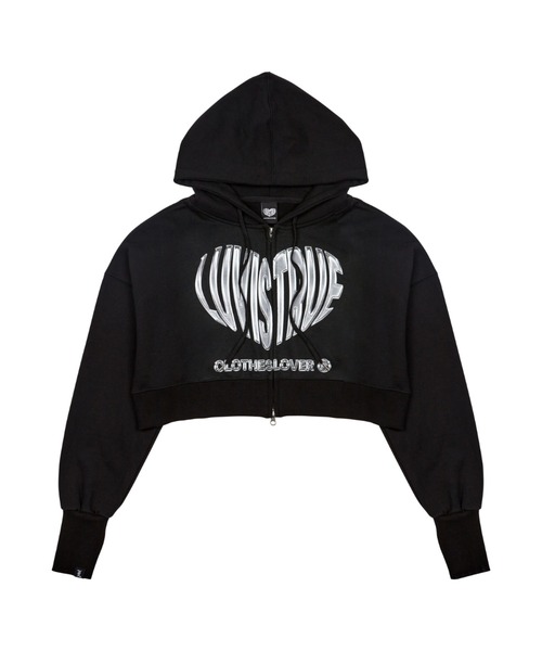 パーカー VL 2-WAY CROP HOOD ZIP UP レディース LUVISTRUE パーカー VL 2-WAY CROP HOOD ZIP UP レディース