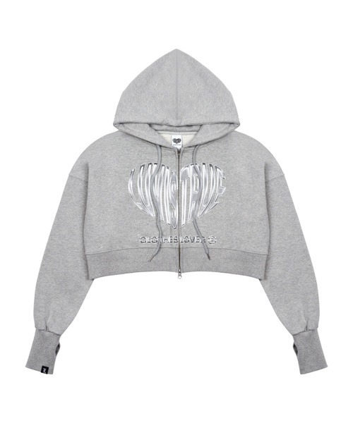 LUVISTRUE パーカー VL 2-WAY CROP HOOD ZIP UP レディース