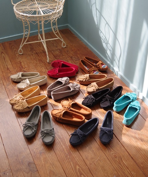 デッキシューズ モカシン 「MINNETONKA/ミネトンカ」 KILTY SUEDE MOC / キルティー スエード モカシン レディースの画像