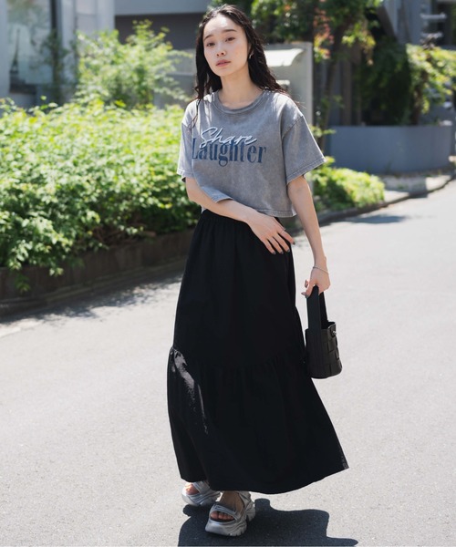 日本未入荷 CHUU★ヴィンテージウォッシュロゴTシャツ AZUL BY MOUSSY | ロゴスウィッチングビッグTシャツ (Tシャツ