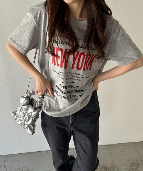 VitaFelice tシャツ 英字ロゴビッグTシャツ レディース