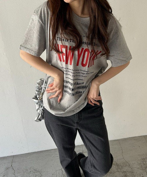 VitaFelice tシャツ 英字ロゴビッグTシャツ レディース