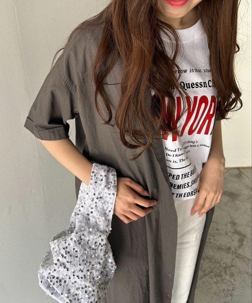 VitaFelice tシャツ 英字ロゴビッグTシャツ レディース
