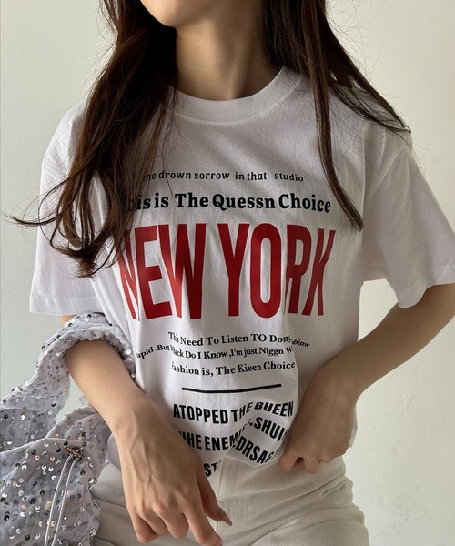 VitaFelice tシャツ 英字ロゴビッグTシャツ レディース